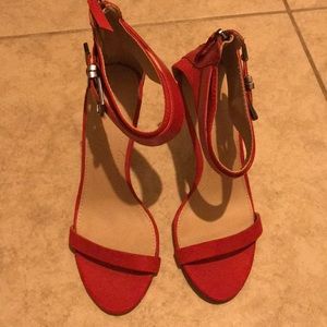 Zara red strappy heels
